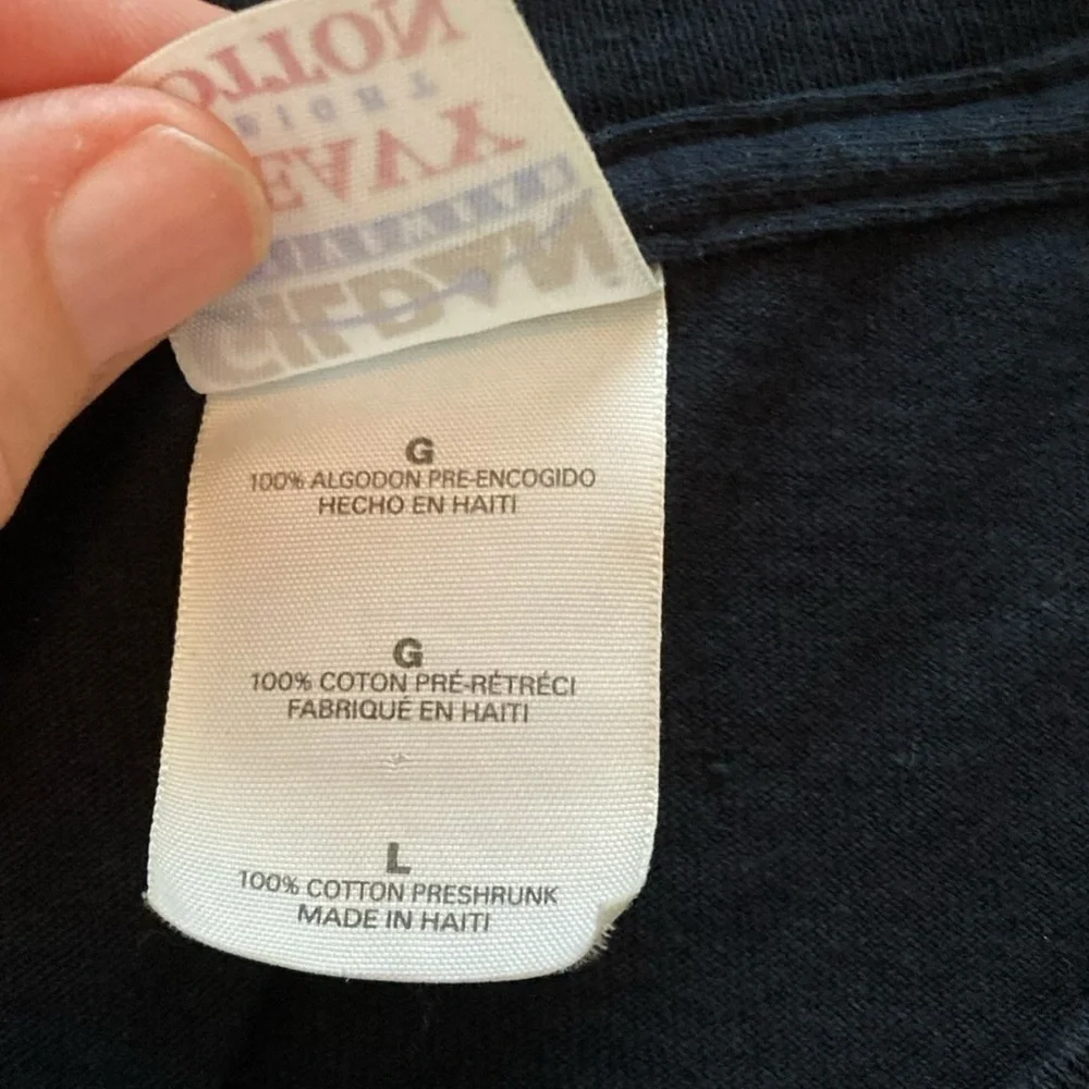 Aquahplic super fly and awesome beach black tee size large unisex 80s vintage T! - Picture 4 of 6